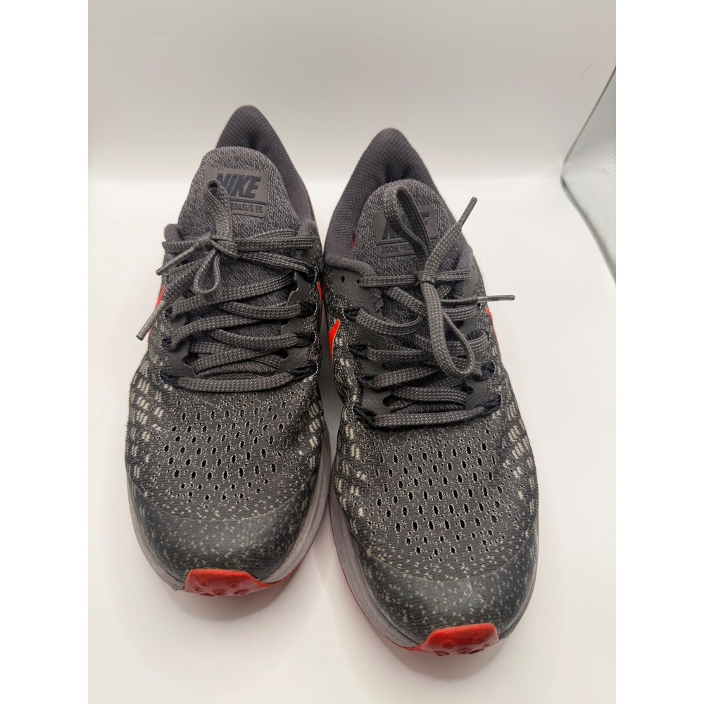 Nike Air Zoom Pegasus 35 Dark Grey Crimson Running Shoes Youth 6.5Y